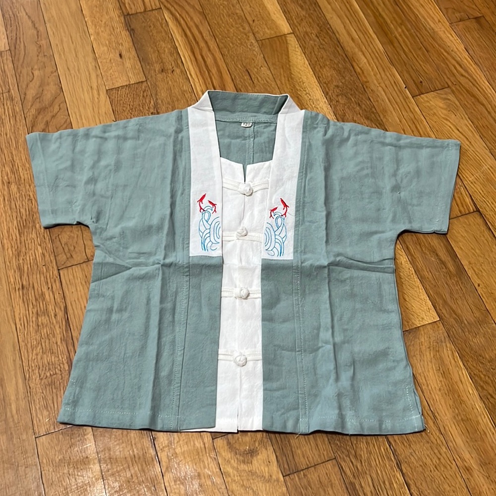2024 Little Girls Boys Kids Chinese New Year Traditional Blouse Lunar New Year
